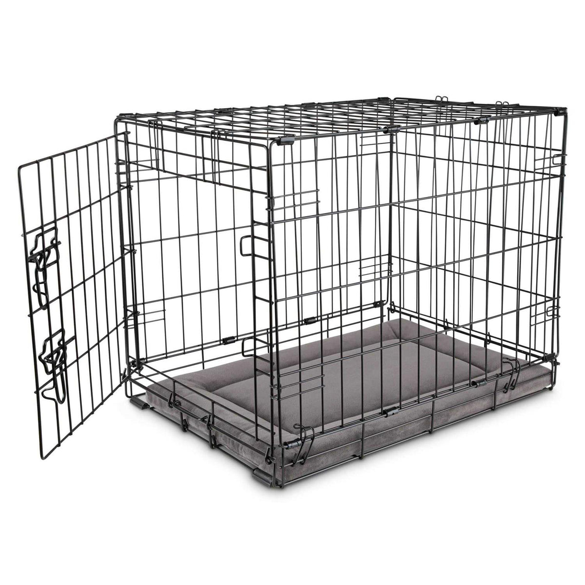 Dark Grey Velvet Dog Crate Mat and Pet Bed K868046