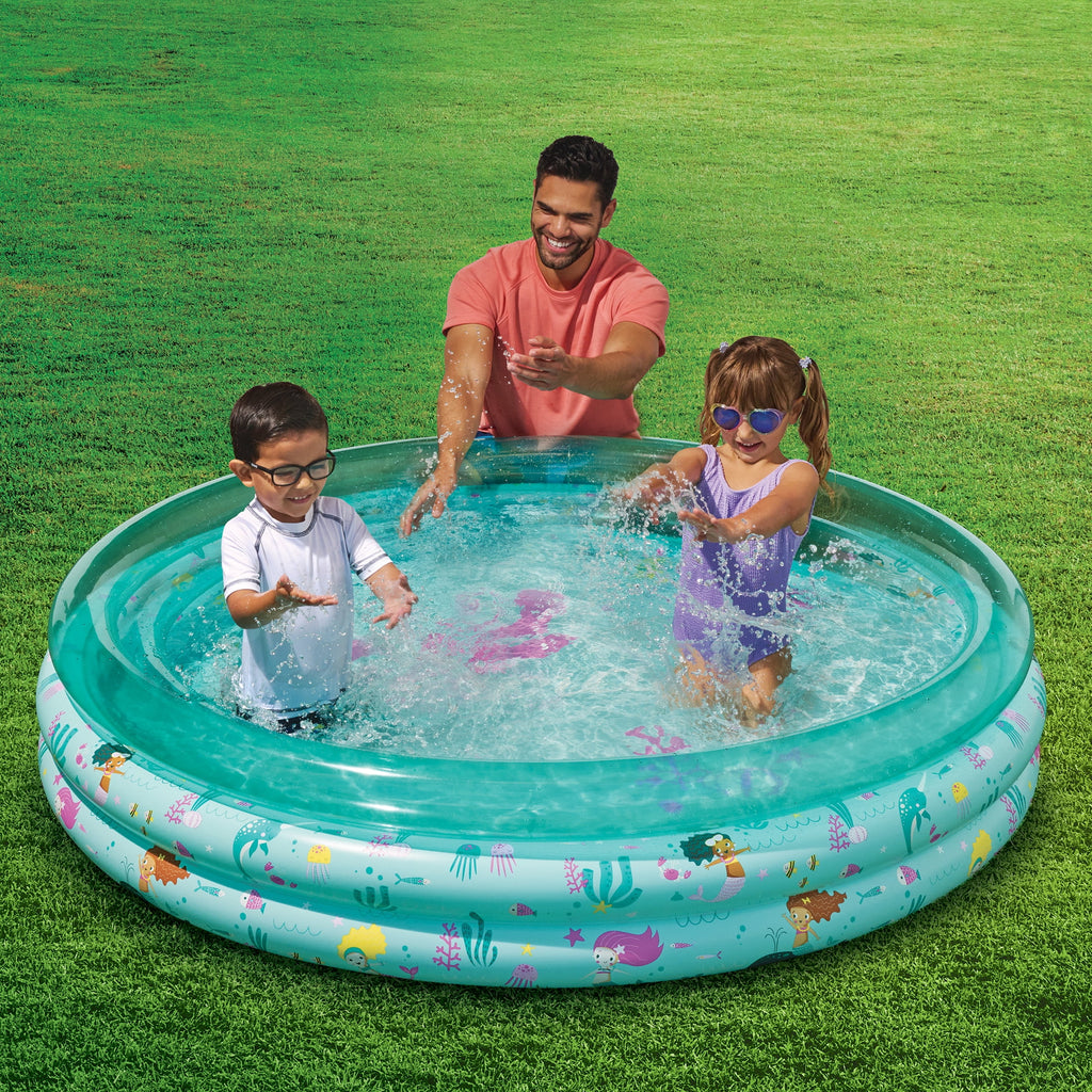 Blue Inflatable Round Swimming Pool Z31711