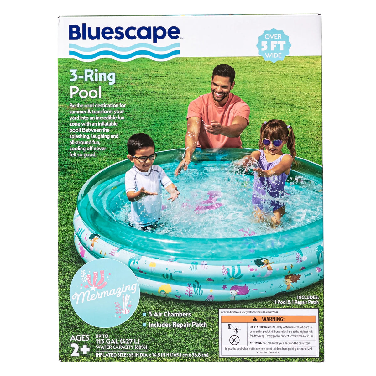Blue Inflatable Round Swimming Pool Z31711