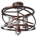 Bronze 3 Light Semi Flush Mount L65250