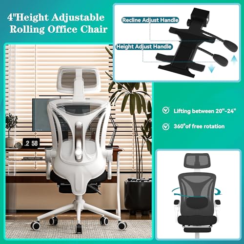Black Ergonomic Office Chair with Footrest X90040