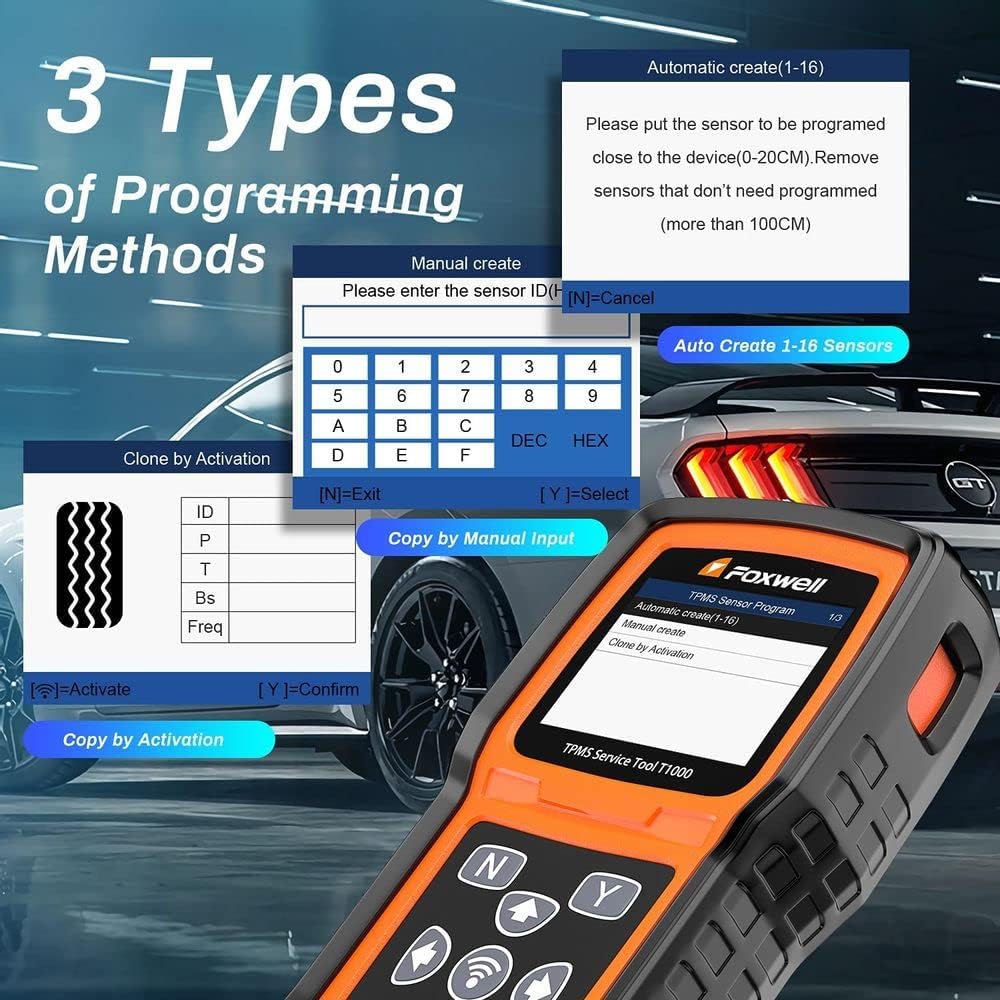 TPMS Sensor Relearn Tool with TPMS Sensor Activation V1315
