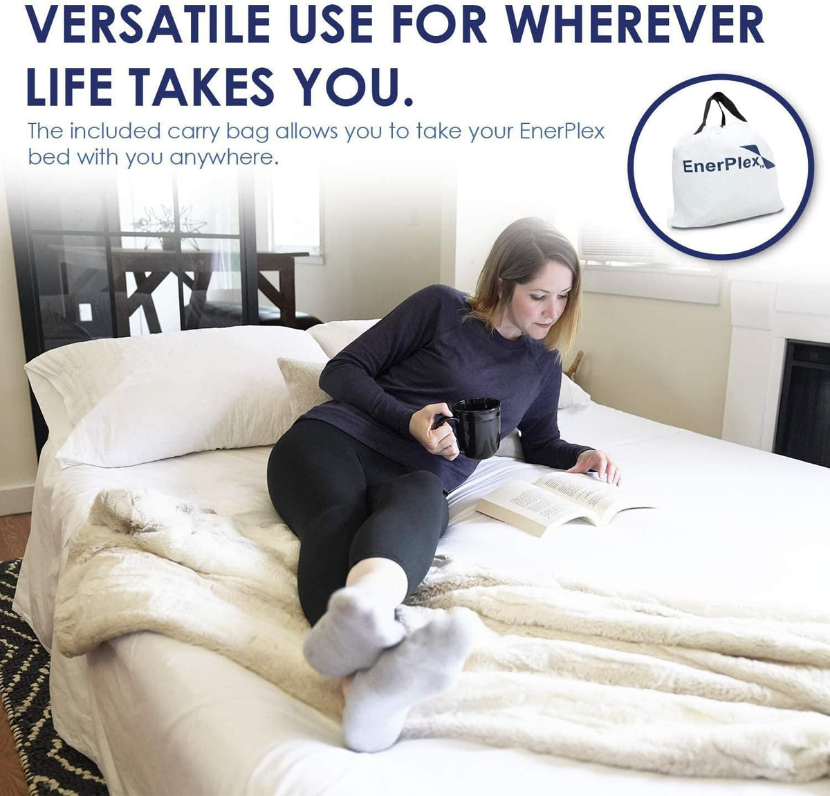 Luxury Queen Inflatable Air Mattress with Built-in Dual Pump H68565