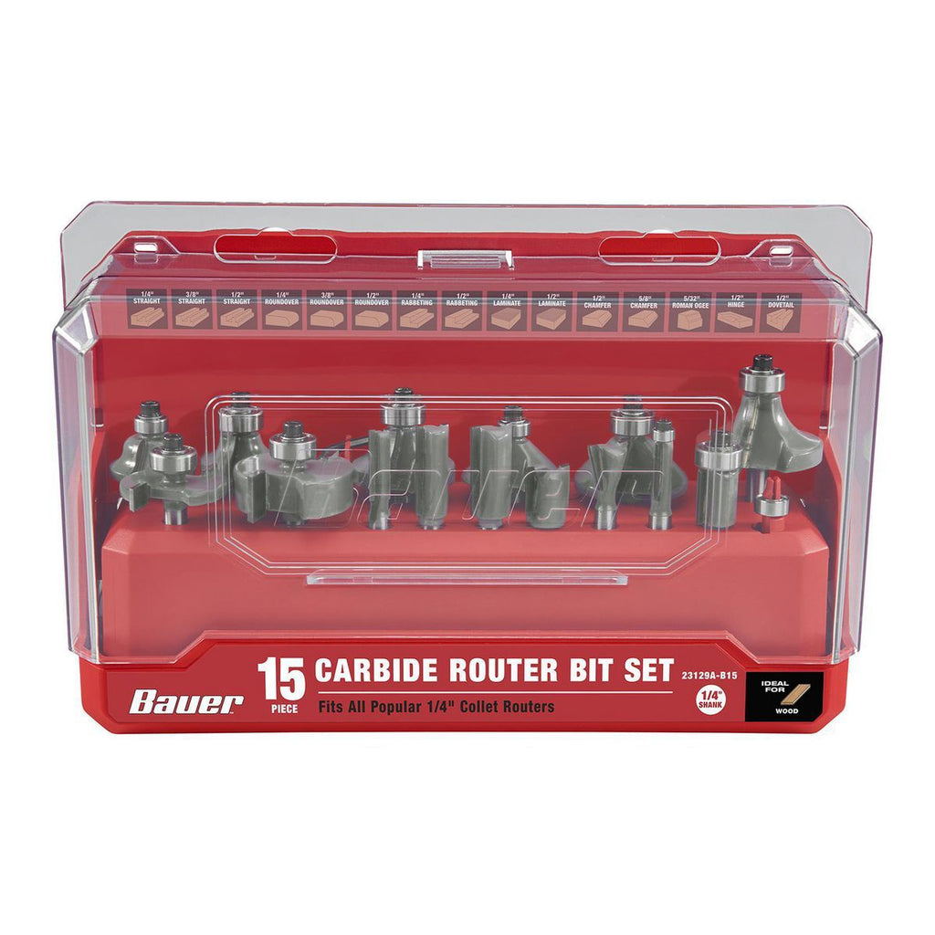 15-Piece Carbide Router Bit Set T501148