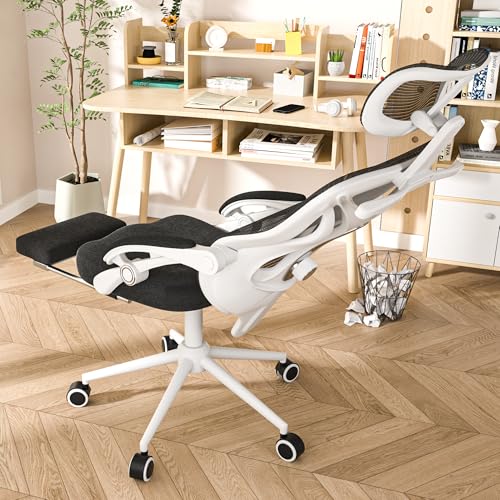 Black Ergonomic Office Chair with Footrest X90040