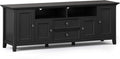 72 inch Solid Wood TV Media Stand with Storage Shelves and Cabinets B4138