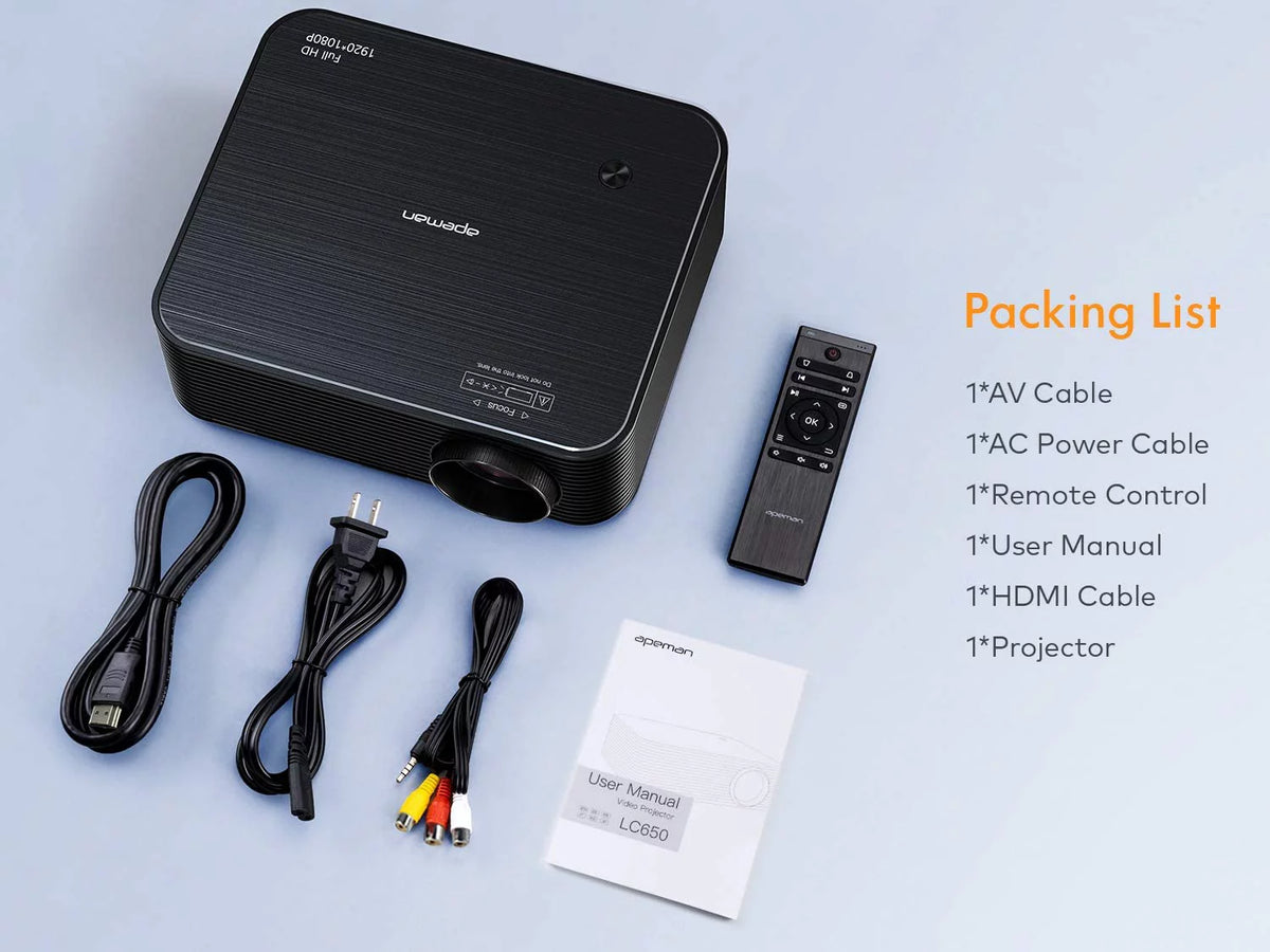 4K Projector Native 1080P Black C7925