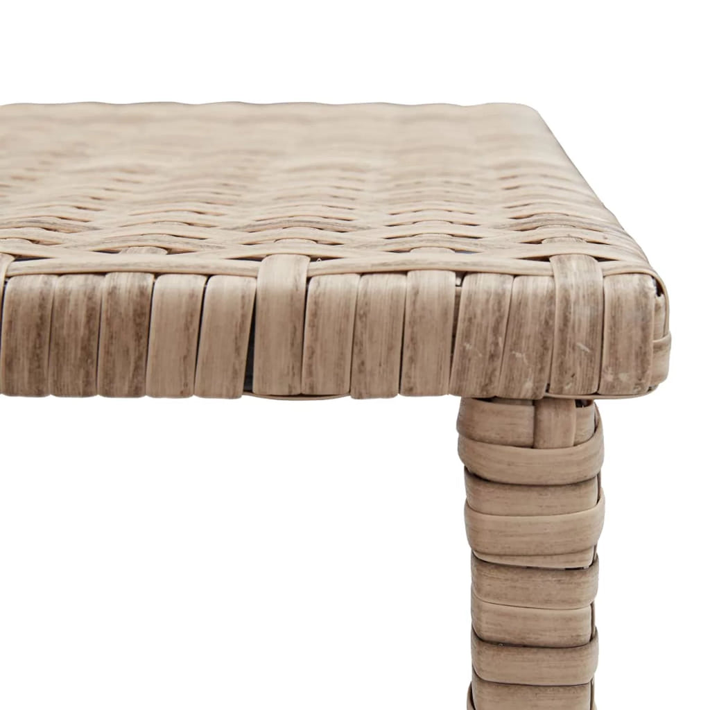 Beige Poly Rattan Coffee Table Q242