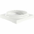 Standard Capital & Base for 8x22 Endura-Aluminum Fluted Round Columns, Textured White Finish P159216