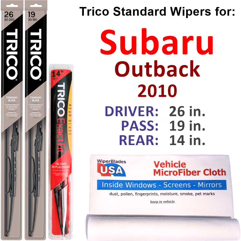 Subaru Outback Wiper Blades Set of 3 I8448