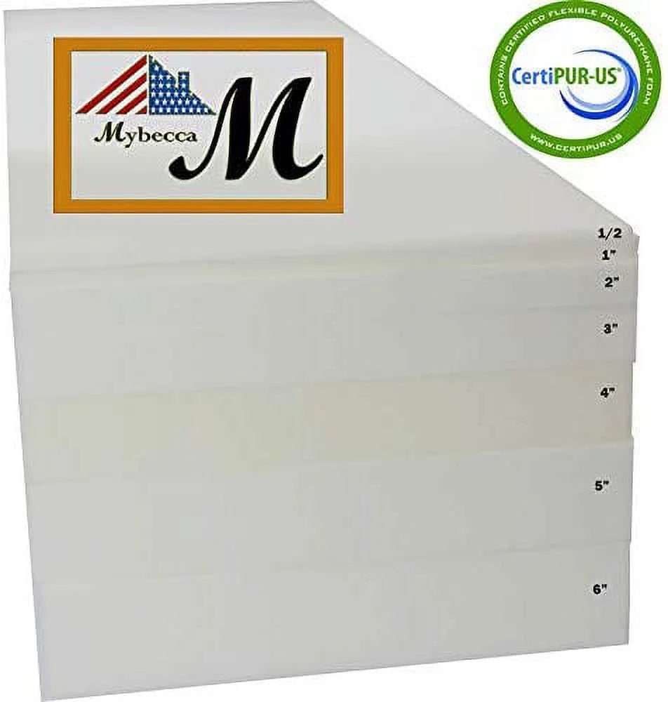 High Density 4" H x 24" W x 72" L Upholstery Foam I274