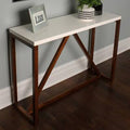 White/Walnut Brown Console Table I9580