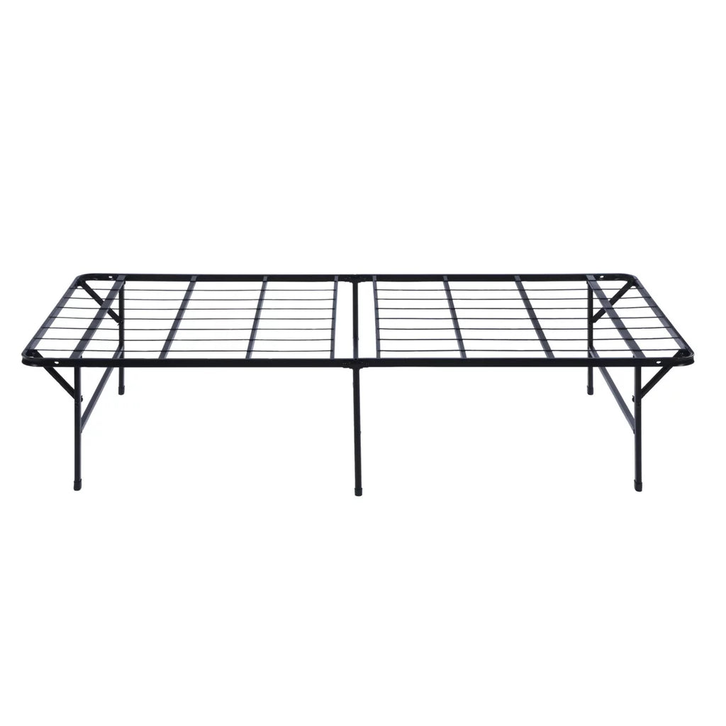 Full Size Low Profile Foldable Metal Bed Frame Black Y75818