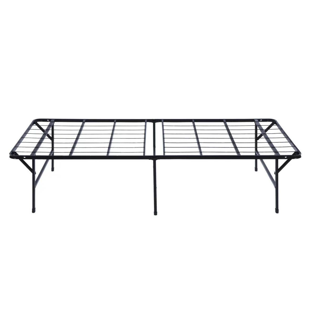Full Size Low Profile Foldable Metal Bed Frame Black Y75818