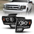 Chrome LED Projector Headlights Set for 2009-2014 Ford F150 Pickup X323047
