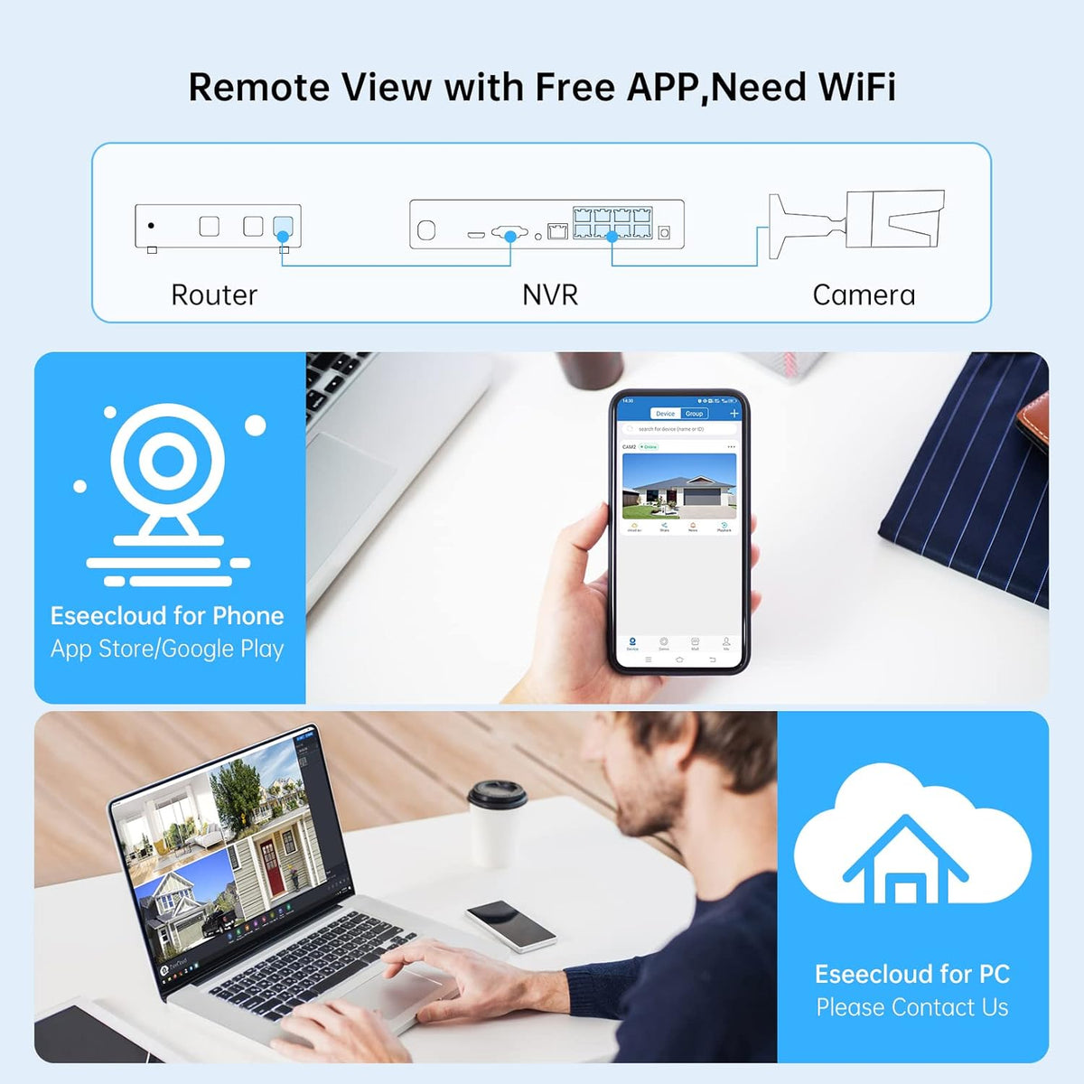 8CH 5MP PoE CCTV Camera Security System with 3TB Hard Drive Q8880
