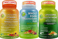 Vegan Whole Food Daily Multivitamin with Iron, Liposomal Vitamin C Capsules & Liposomal Glutathione Capsules Q9673