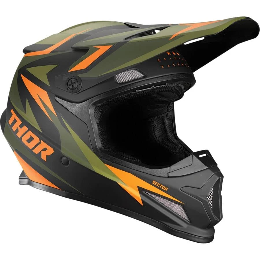 Green/Orange Offroad Helmet H6087
