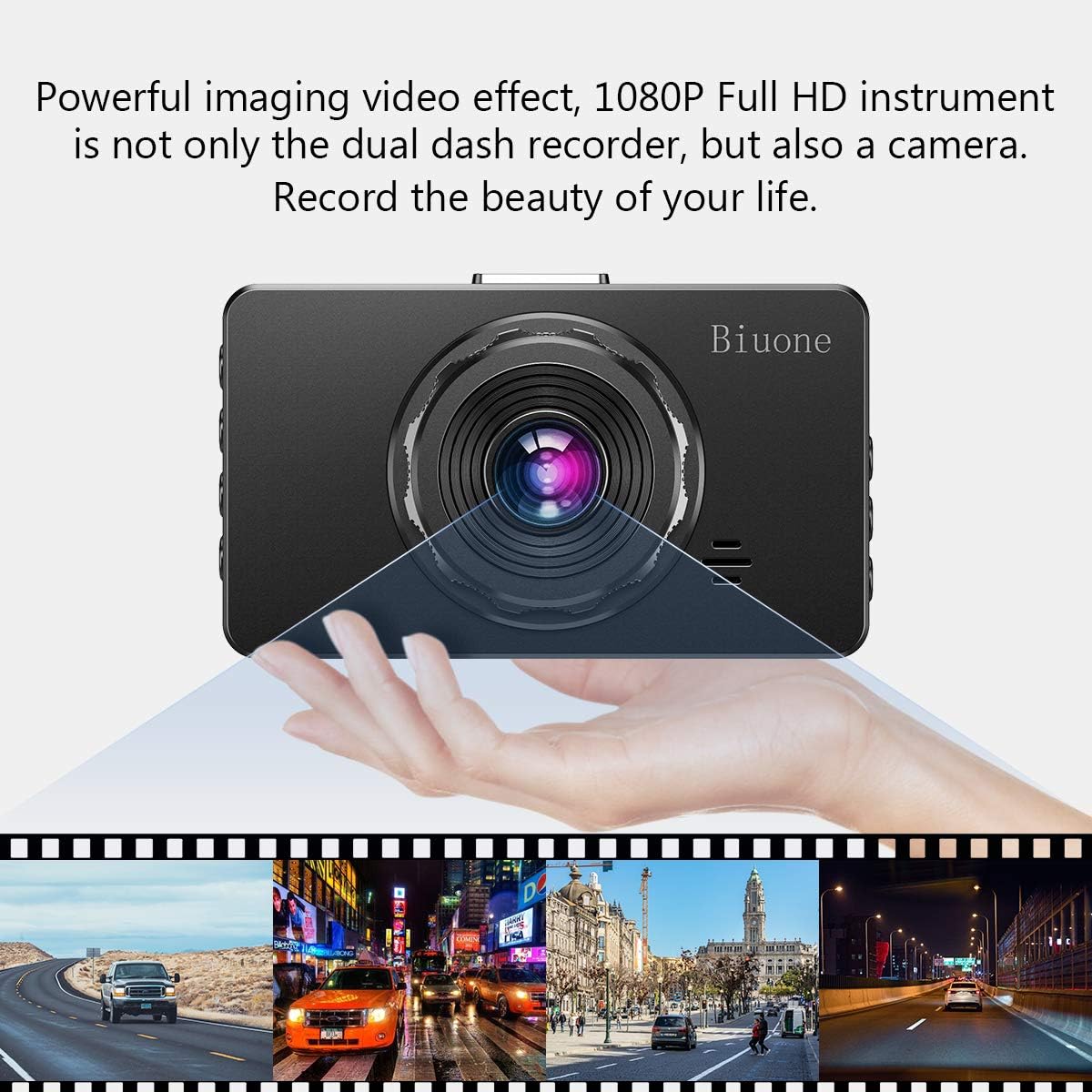 Dash Camera Front and Rear with 32G SD Card, 1080P FHD, Pack of 2 F1766