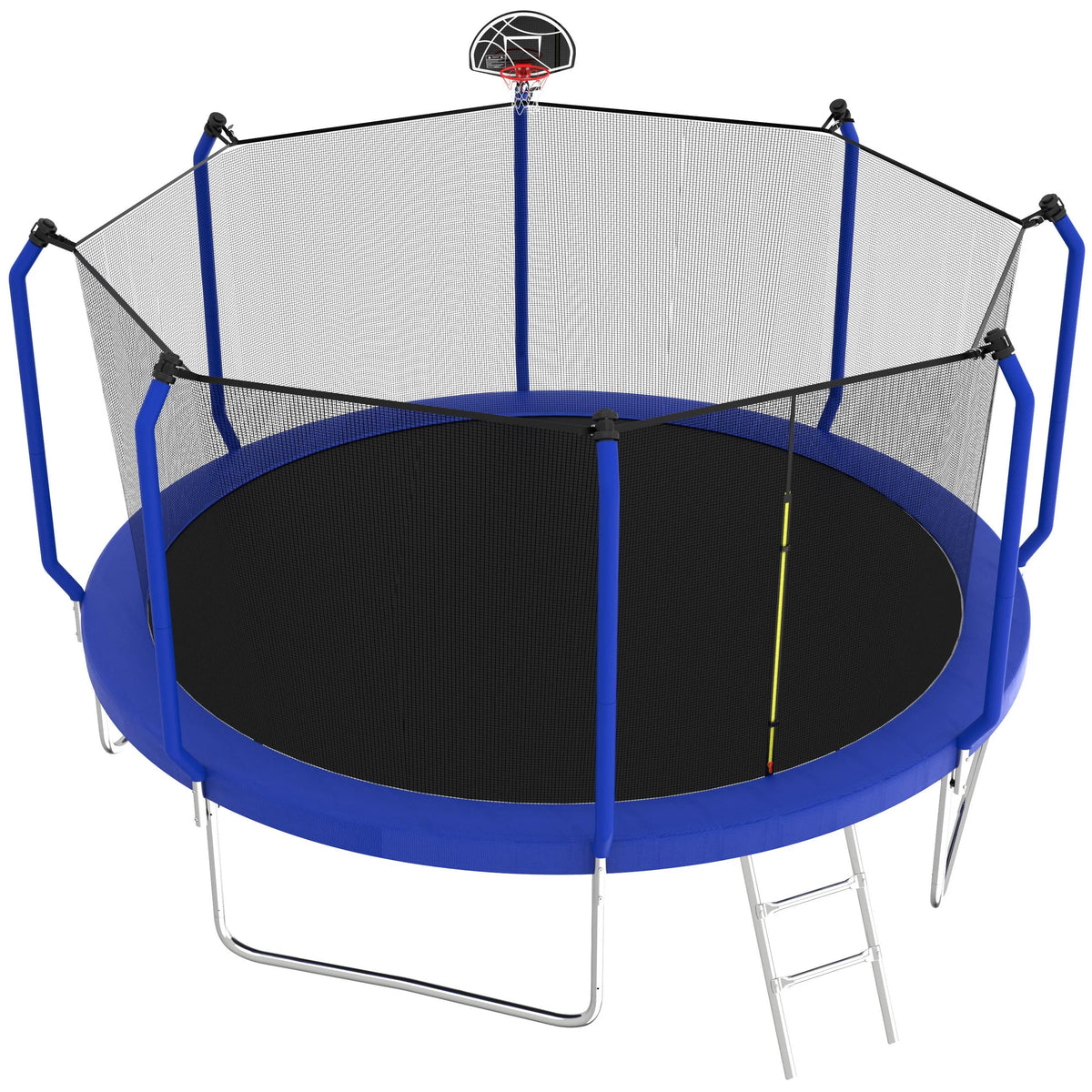 14FT Trampoline with Enclosure, Ladder, Basketball Hoop, Ball L964