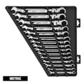 15-Piece Flex-Head Ratcheting Combination Wrench Set Metric Z350767