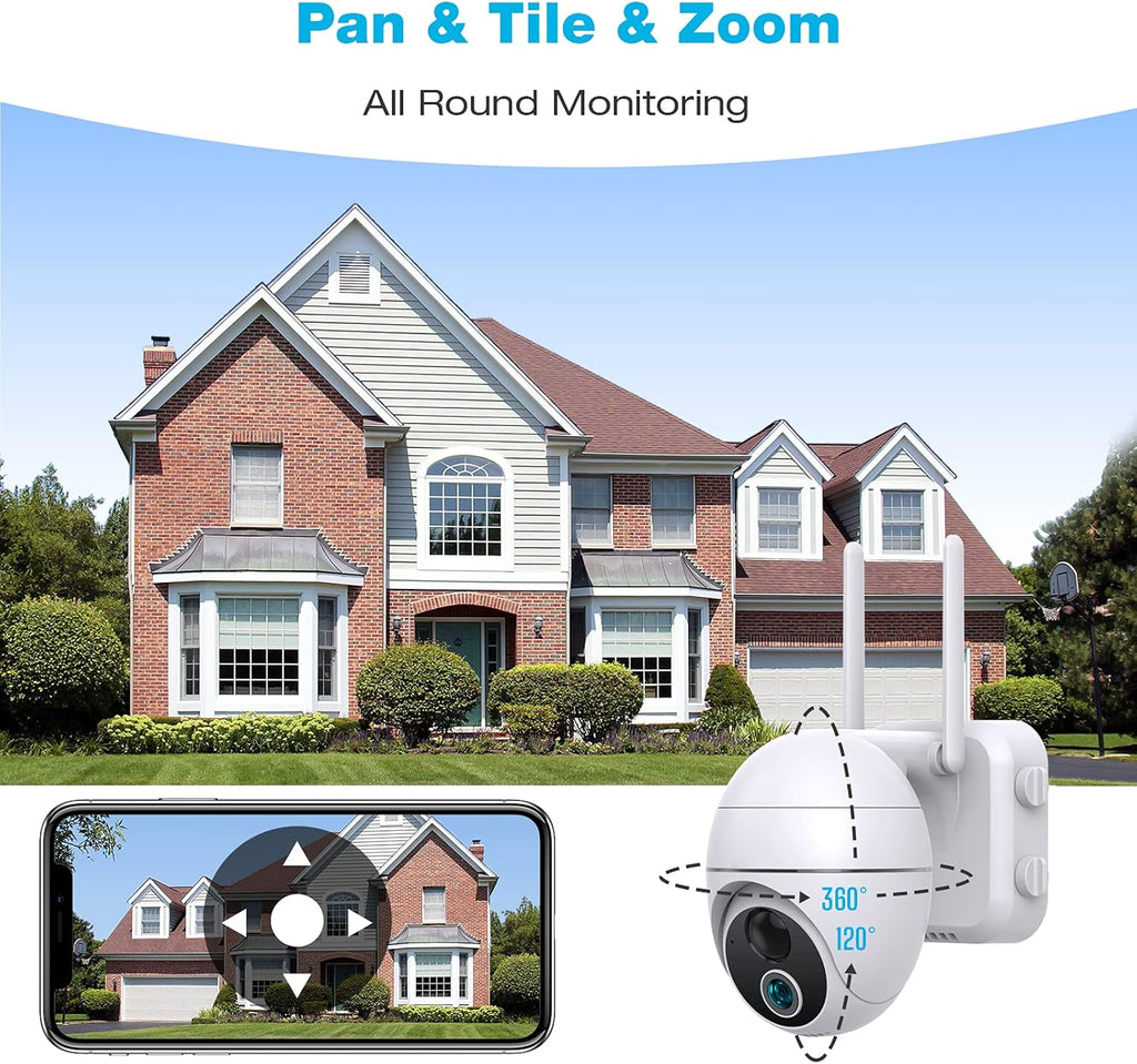 Wireless Outdoor Security Camera with 360° Night Vision H360290