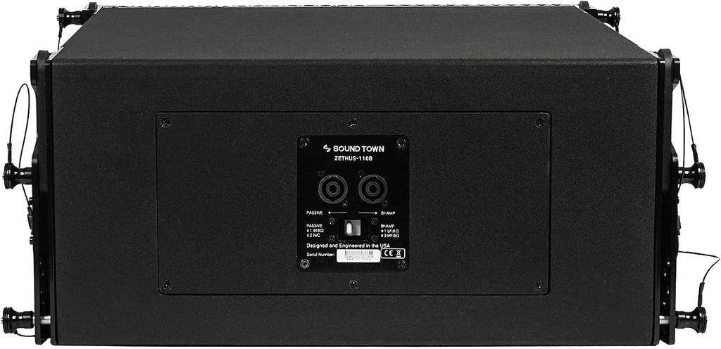600W Line Array Speaker System with Four 10-inch Passive Speakers, Black U325209