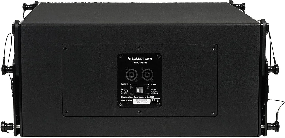 600W Line Array Speaker System with Four 10-inch Passive Speakers, Black U325209