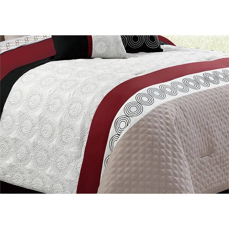 King Beige Comforter Set Q527