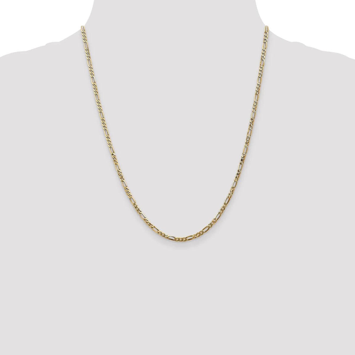 14k Yellow Gold 2.75mm Figaro Chain D3568