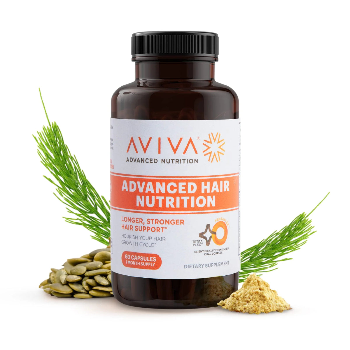 60 Capsules Hair Growth Vitamins Dietary Supplement with Biotin 5000mcg Y906