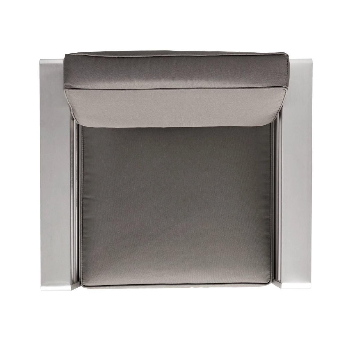 Gray Aluminum Outdoor Club Chairs with Side Table U8540