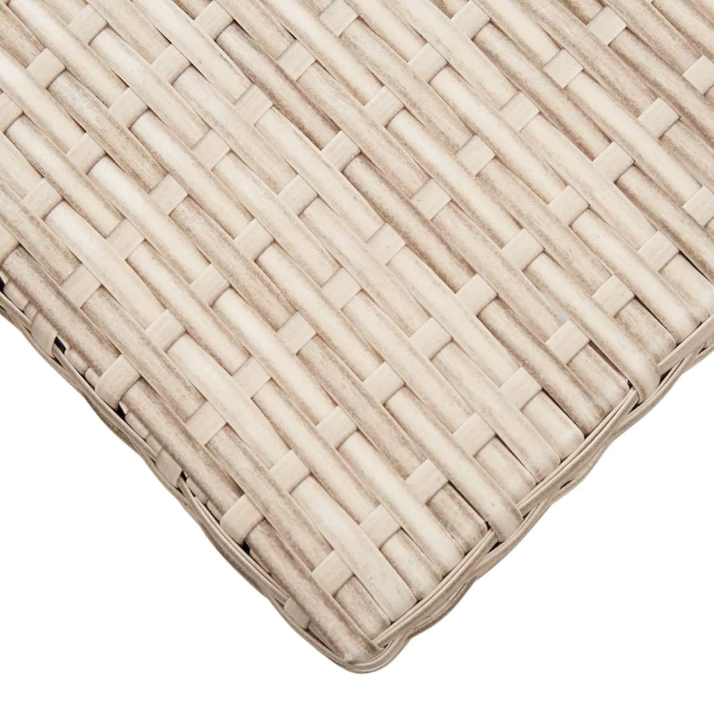 Beige Poly Rattan Coffee Table Q242