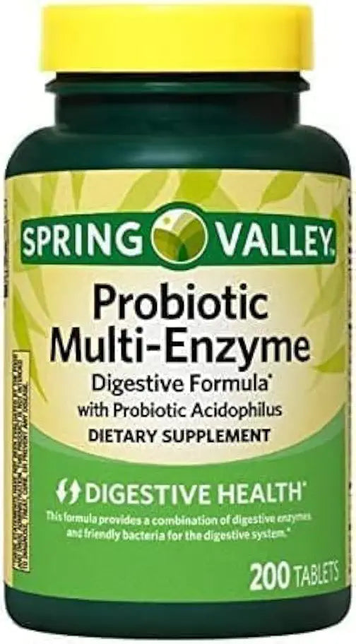 Probiotic Multi-Enzyme Digestive Formula Tablets 200 Count W75236