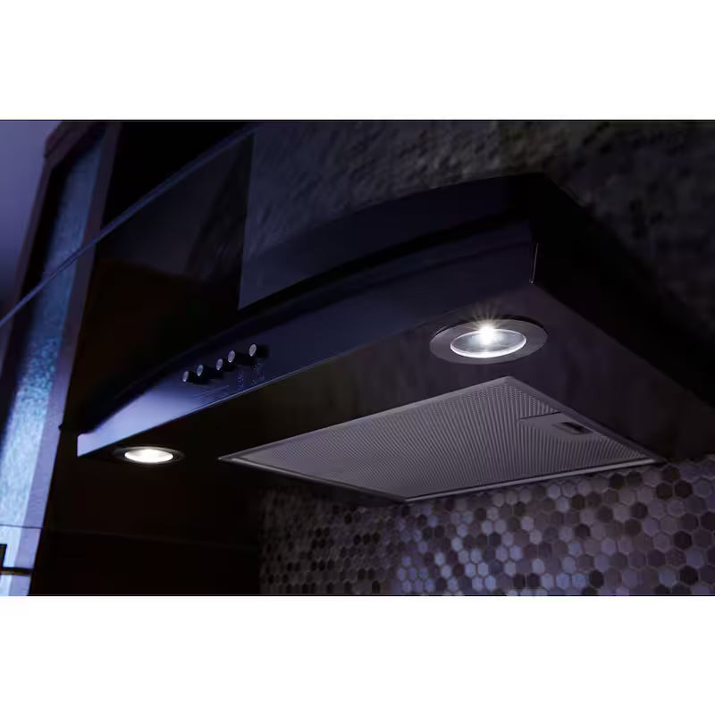 30 in. Black Stainless Wall Mount Range Hood V934