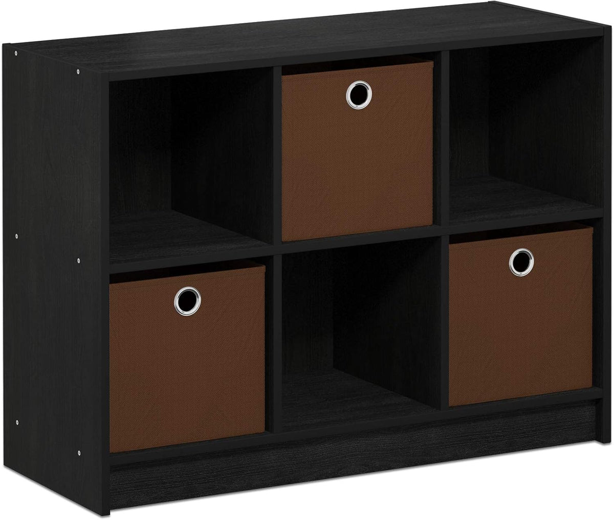 White/Light Blue Bookcase Storage Shelves X689