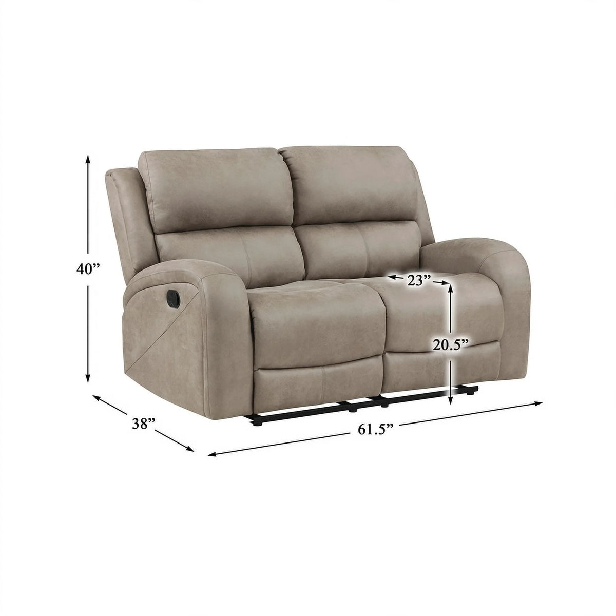 Brown 2-Piece Microfiber Reclining Sofa Set S371962
