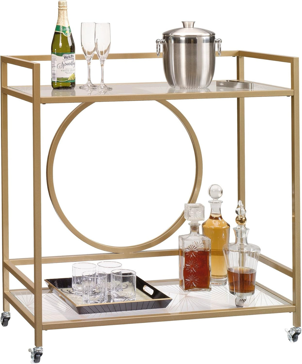 Satin Gold Bar Cart Y795