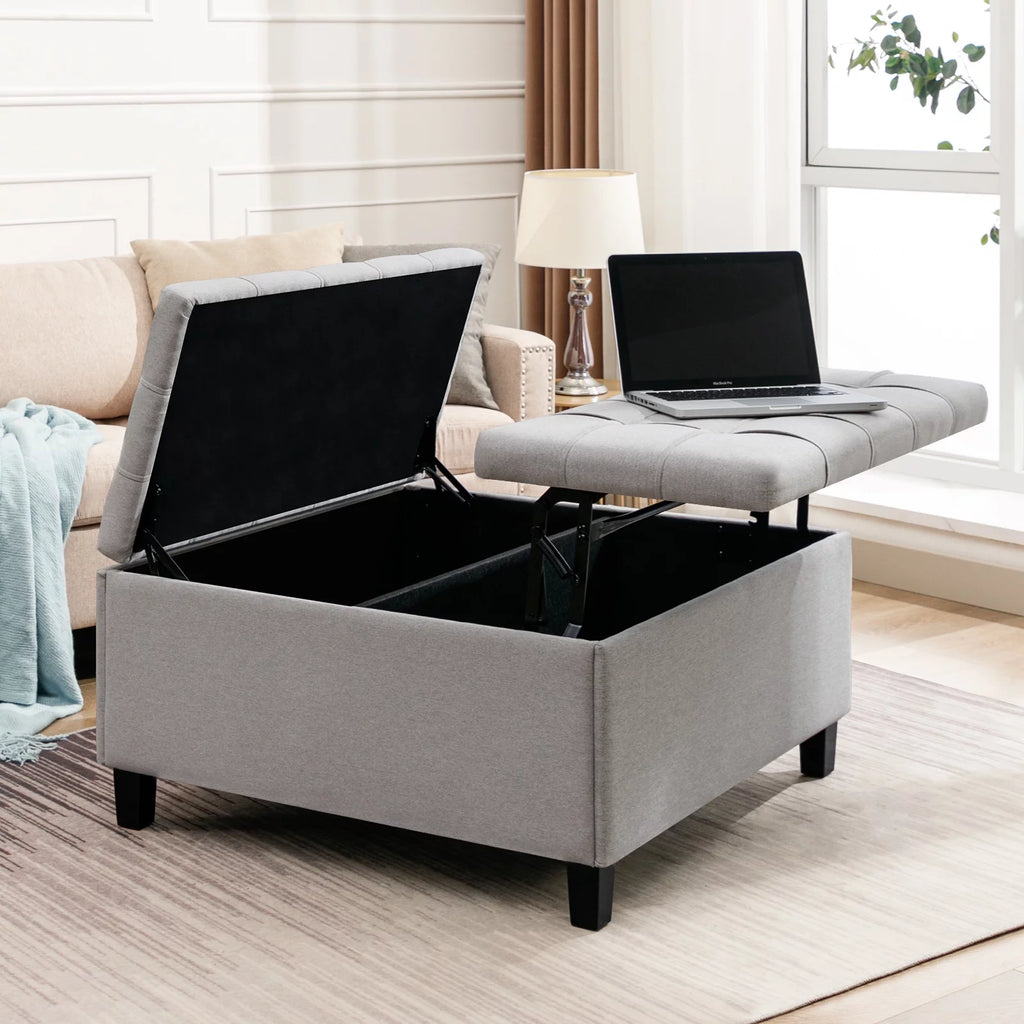 Square Storage Ottoman with Lift Top N555