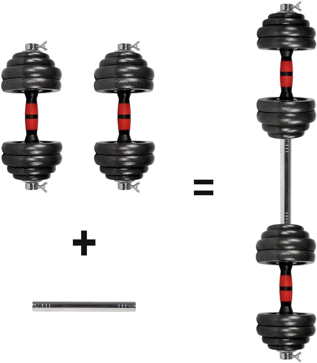 Adjustable Dumbbell Set 10-66 lbs with Weight Plates N862