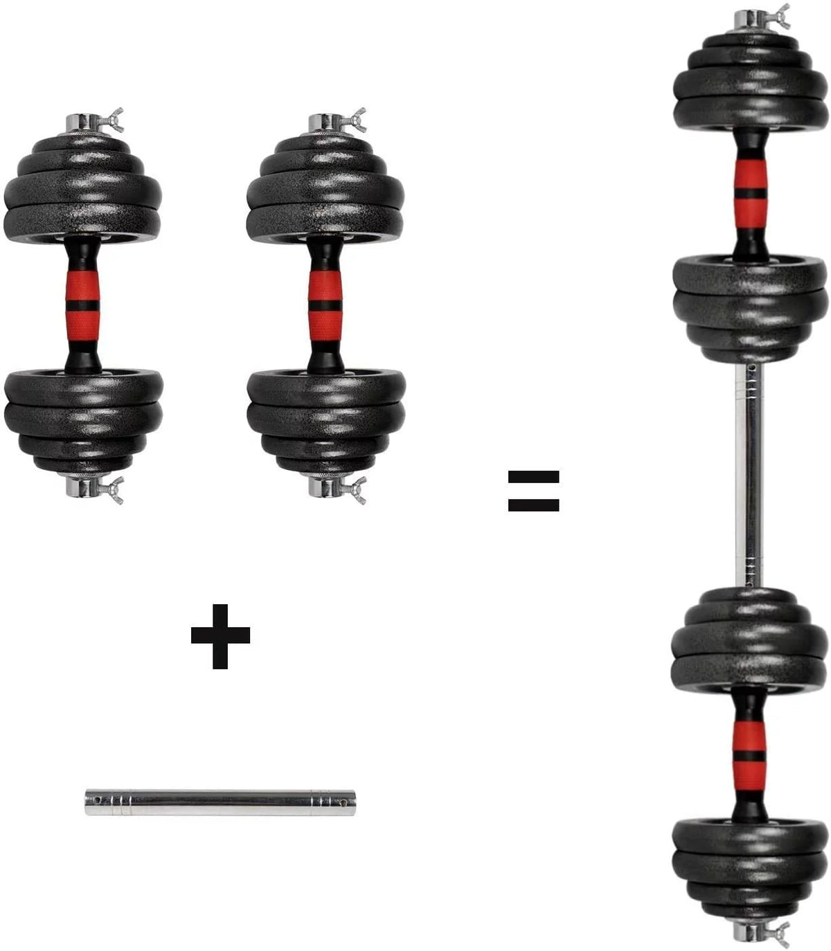 Adjustable Dumbbell Set 10-66 lbs with Weight Plates N862