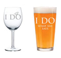 Set of 2 10 oz Wine & Beer Pint Glasses I378