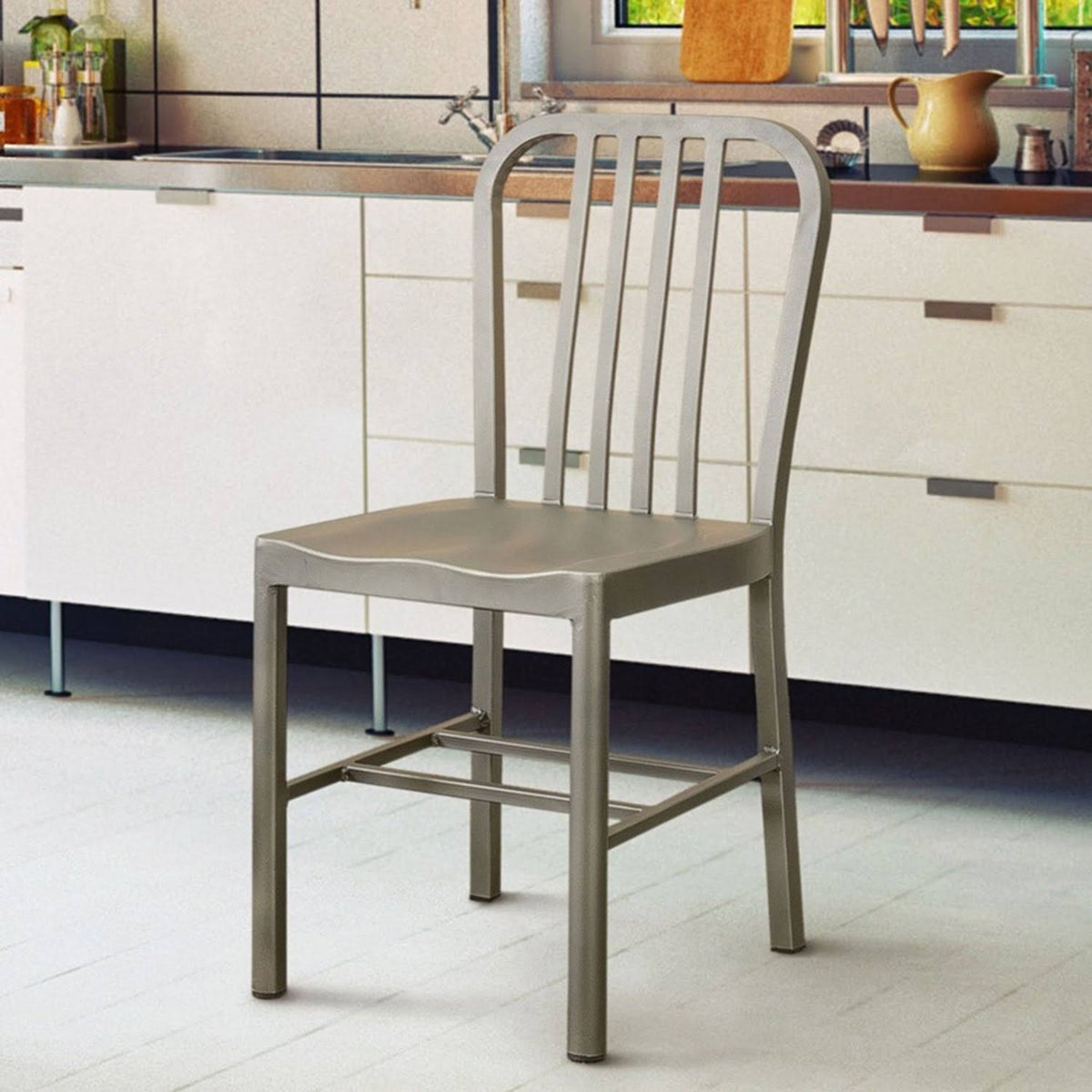 Grey Metal Side Chairs (Set of 2) G55247