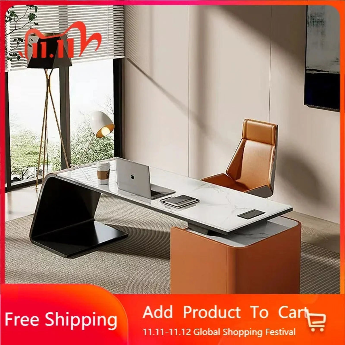 Modern Desk with Drawer F433