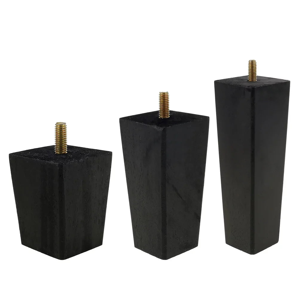 4PCS Wooden Furniture Legs Black 6CM K693
