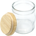 Glass Jar with Wooden Lid W806202