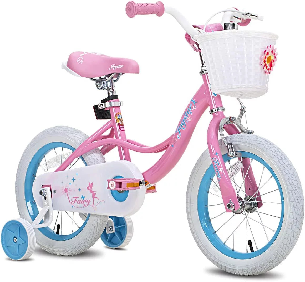 Pink 18 inch Kids Bike with Training Wheels R7892
