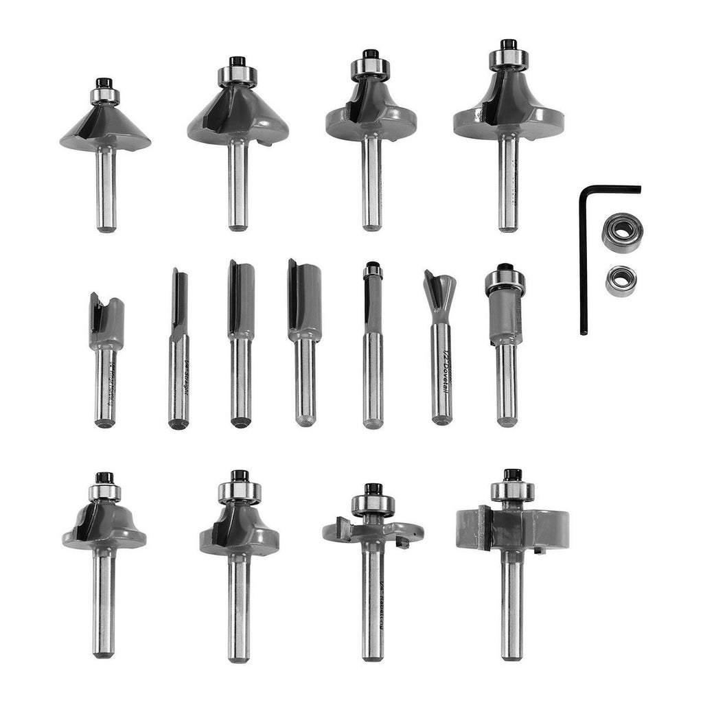 15-Piece Carbide Router Bit Set T501148
