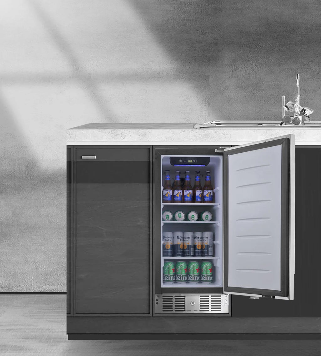 2.9 Cubic Feet Built-In Stainless Steel Mini Fridge T2000