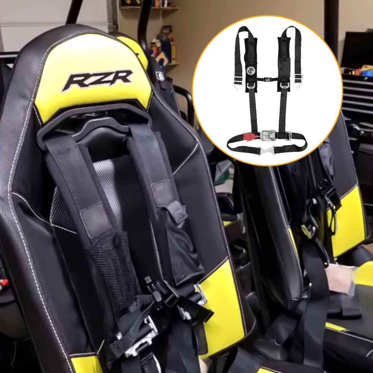 4 Point Safety Harness 2 Pack Seat Belt with Shoulder Pad X349727